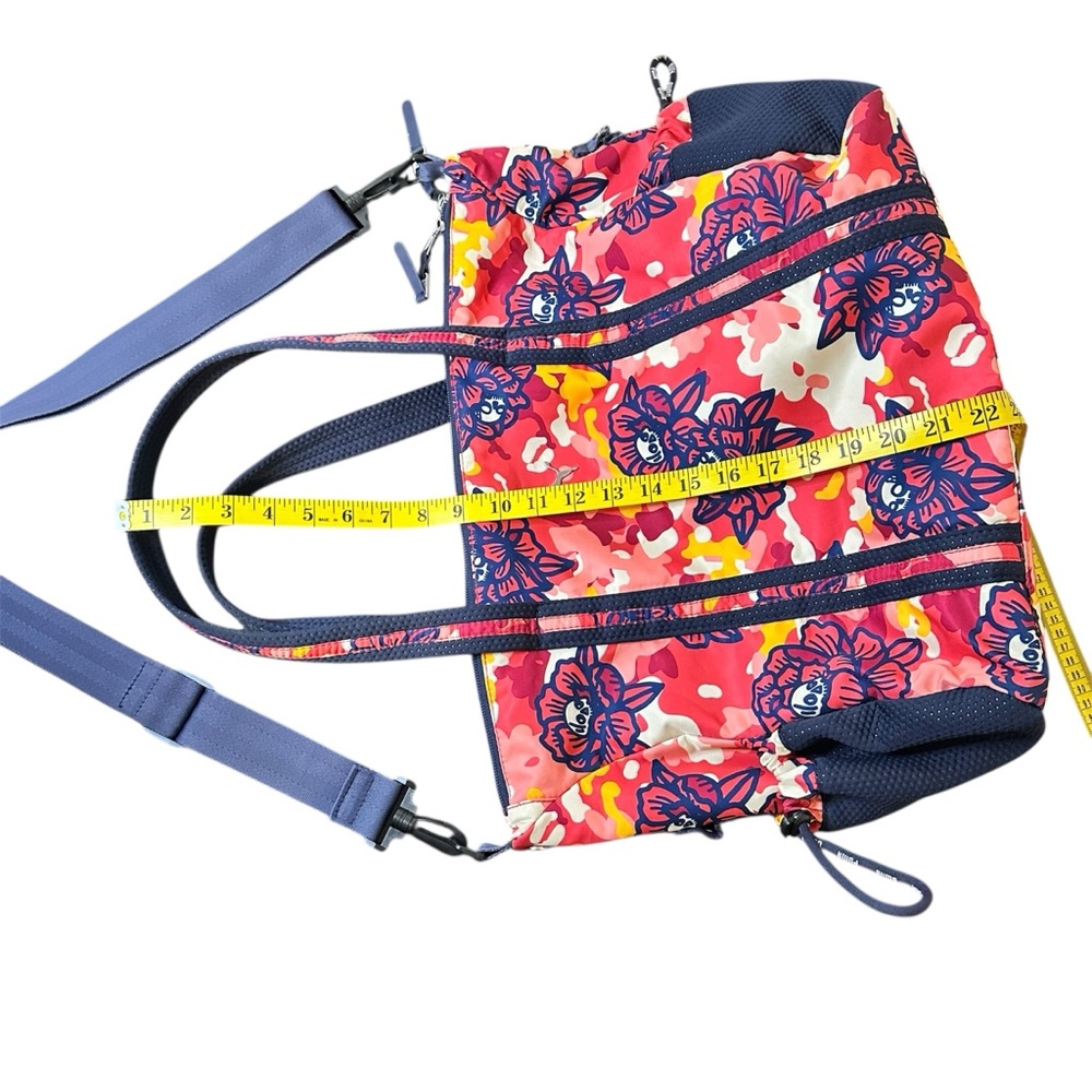 Puma Special Design Rare Floral Skeleton Camouflage Tote Bag in Pink and Blue - Picture 6 of 15